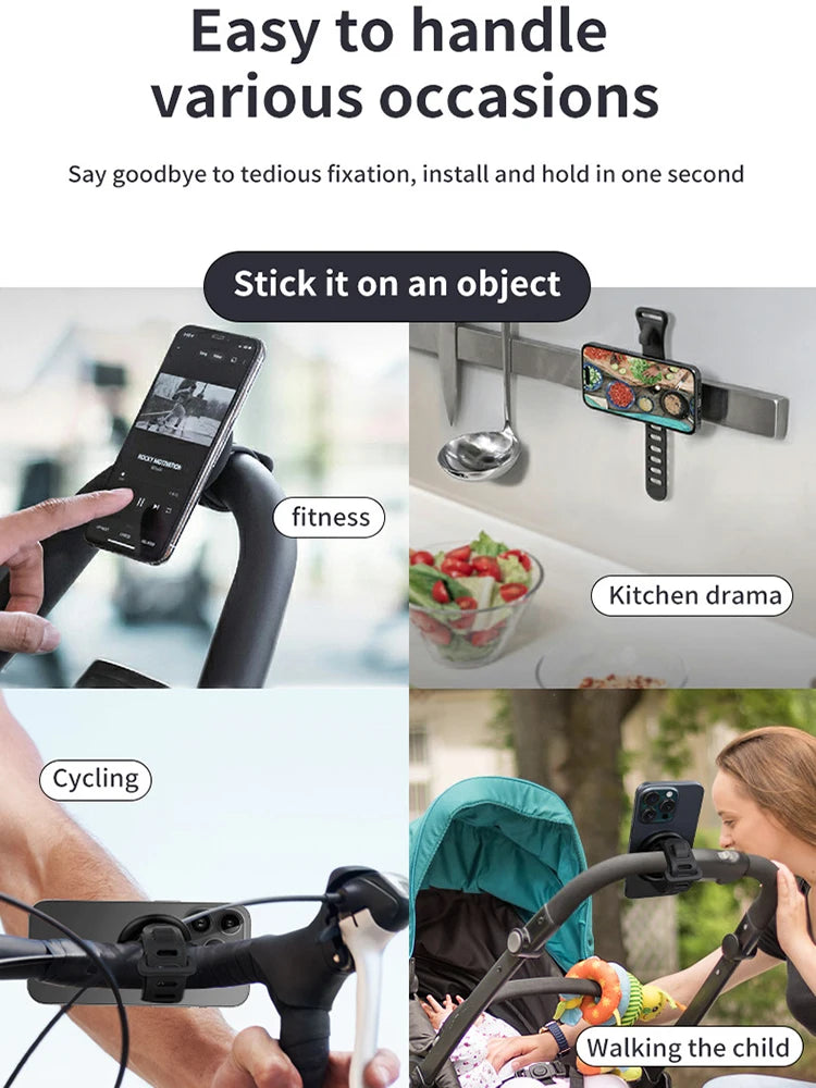 Two-sided Magnet Wrist Band Holder Wristband Hands Free Magnetic Phone Stand Holder Mount For Magsafe iPhone Accessories Sports