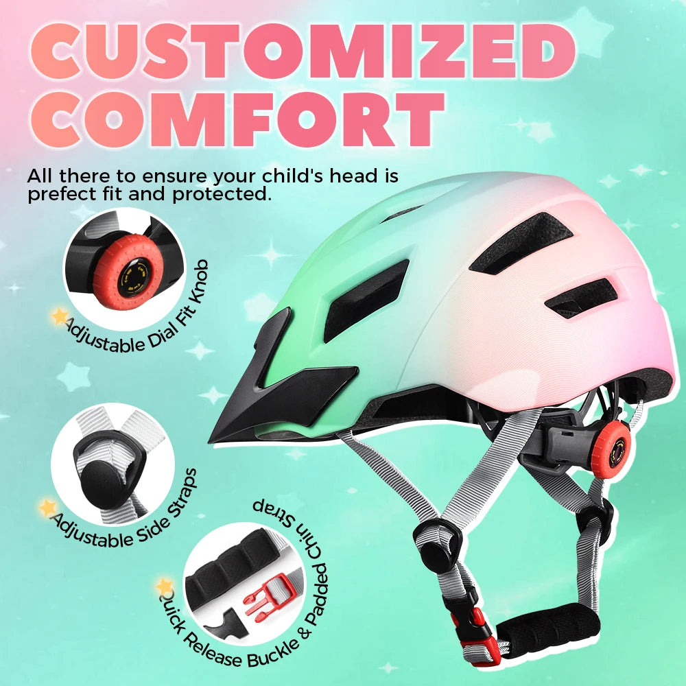Kids Helmet for Children Bicycle Safety Cycling Boys Girls Outdoor Sports Protection Cap MTB Balance Bike Roller Skating Helmets
