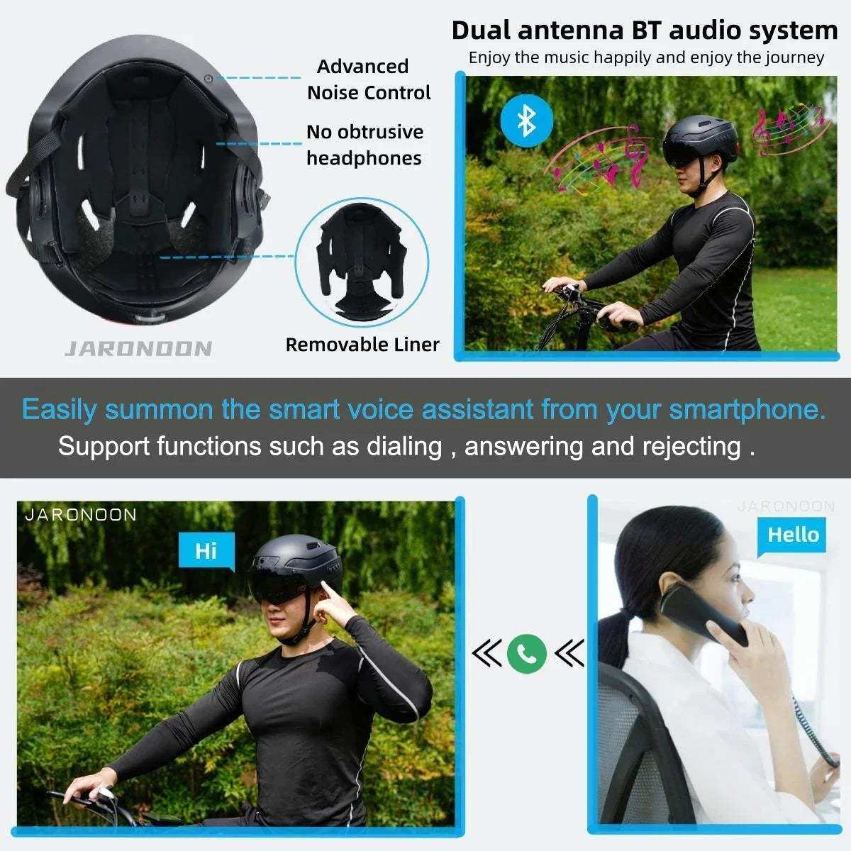 Bike Helmet with Built-in Camera,Quick Release Visor by Magnetic Point,Smart Taillight with Turn Signal,Bluetooth Calling & Play