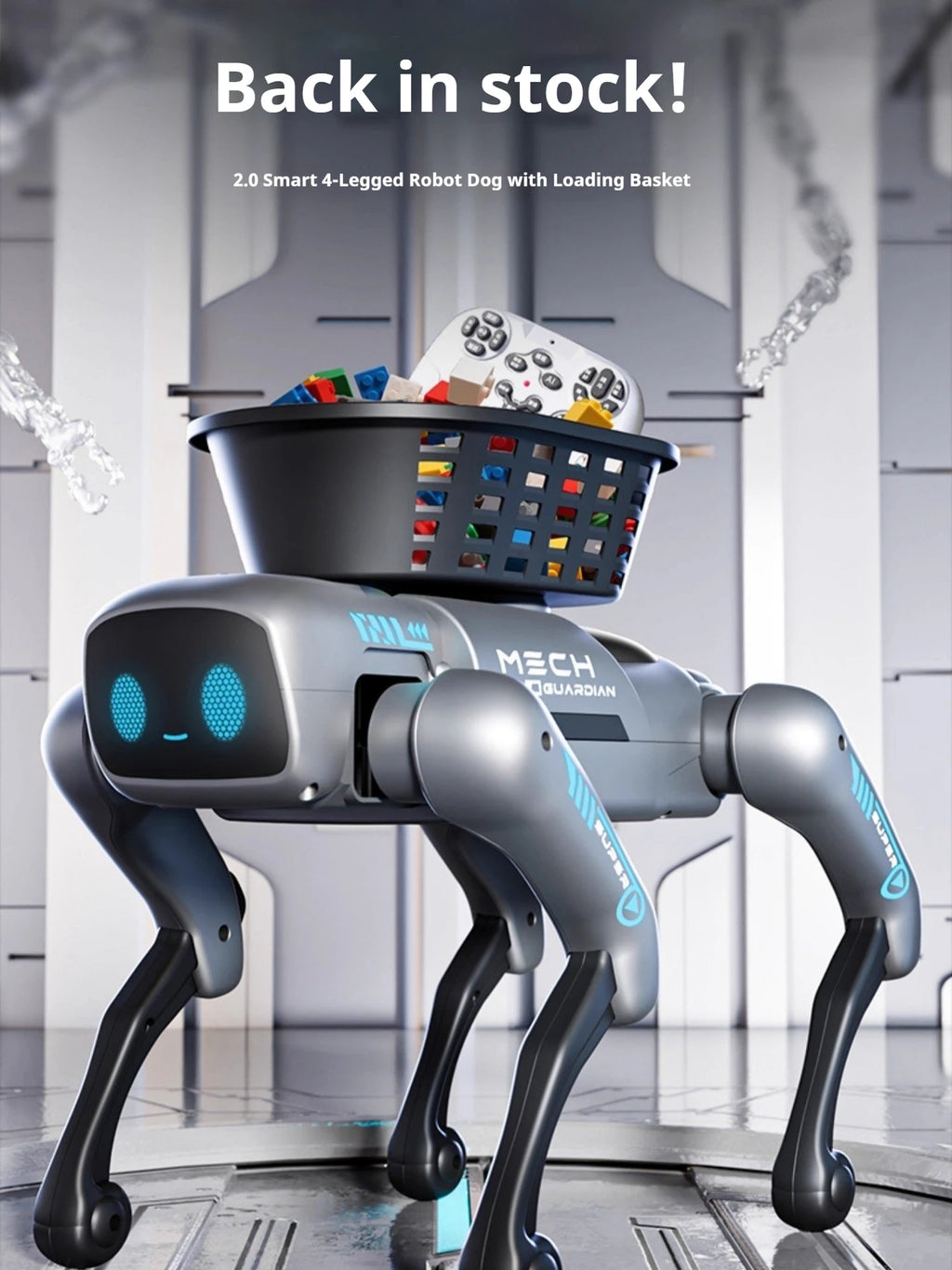 AI Smart Robot Dog Toy, 2026 New Remote Control Programmable Electronic Pet with Loading Basket, STEM Educational Gift for Kids
