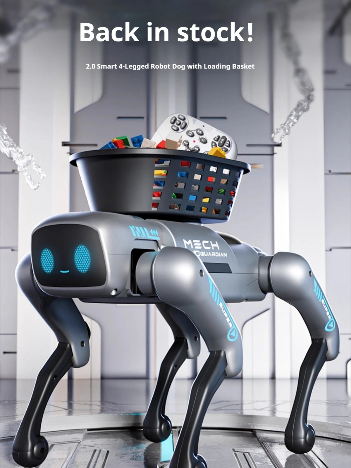 AI Smart Robot Dog Toy, 2026 New Remote Control Programmable Electronic Pet with Loading Basket, STEM Educational Gift for Kids