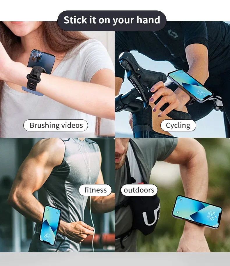 Two-sided Magnet Wrist Band Holder Wristband Hands Free Magnetic Phone Stand Holder Mount For Magsafe iPhone Accessories Sports