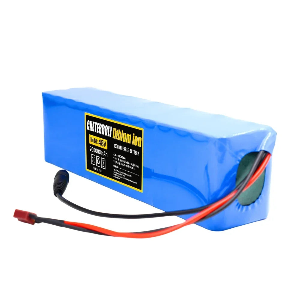 E-Bike Battery 48V 20Ah 18650 Lithium Ion Battery Pack 13S3P E-Bike Conversion Kit Bafang 1000W and 54.6V 2A Charger + XT60 Plug