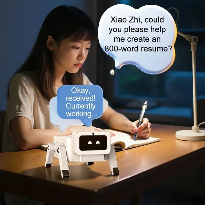 Xiaozhi AI Robot Pet for Kids,Voice-Control Robot Puppy,Man-machine Mutual Communication and Companionship,3D Printing Products