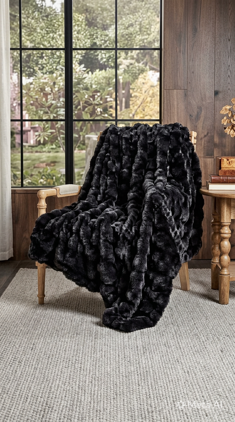 Faux Rabbit Fur Bubble Blanket!!! 0412