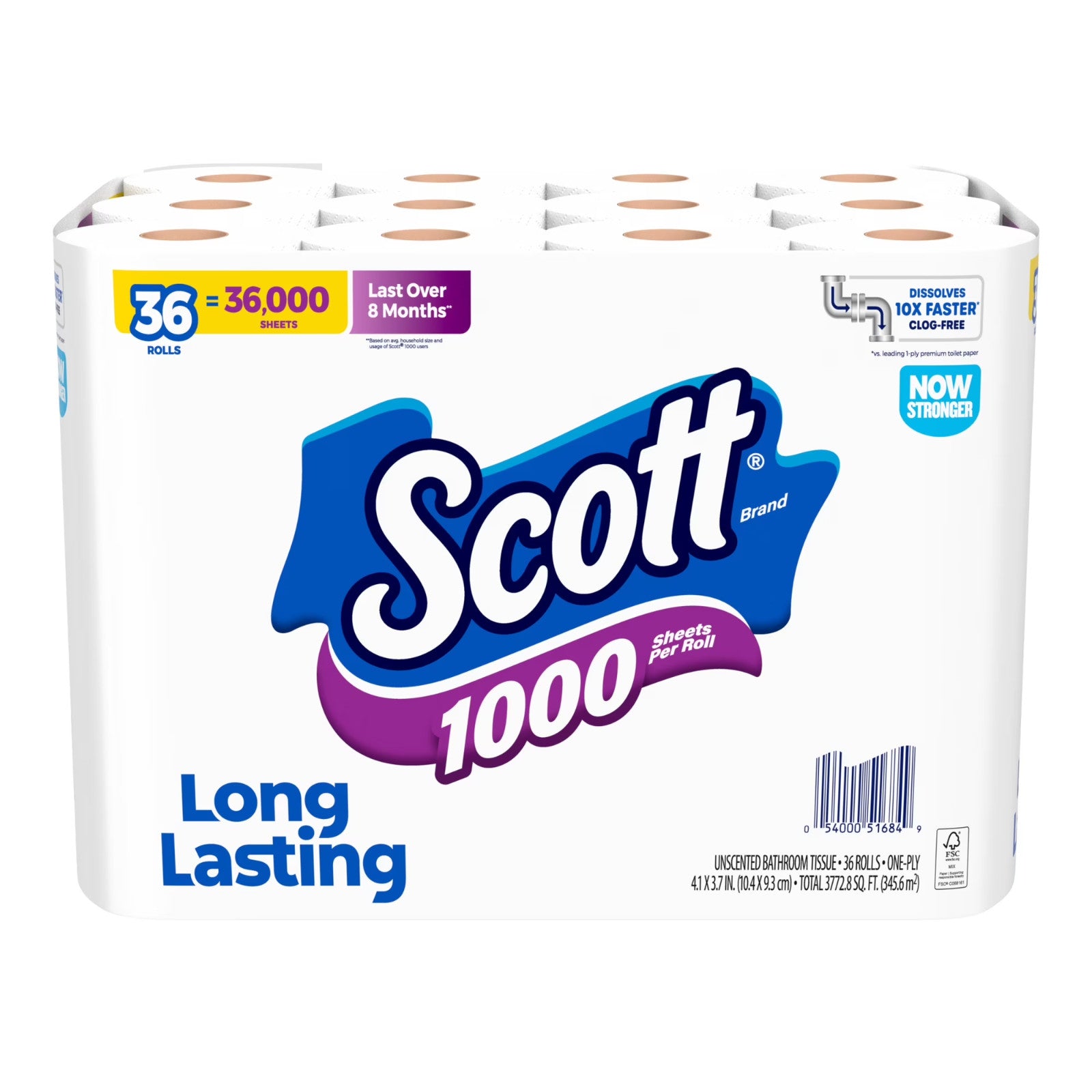 SALE! Scott 1000 Toilet Paper, 36 Rolls, 1000 Sheets Per Roll, Free Ship US