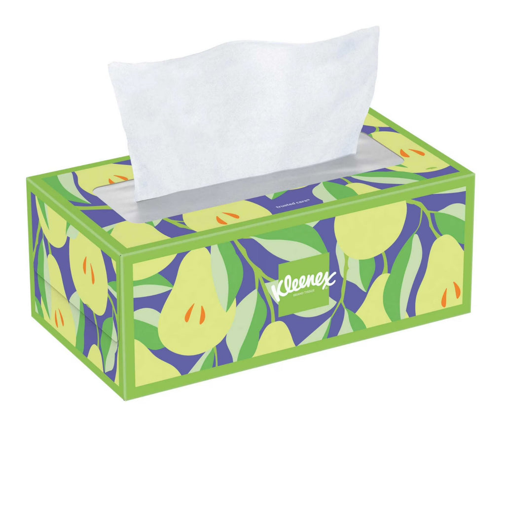 Kleenex Trusted Care Facial Tissues, 1 Flat Box, 160 Tissues per Box, 2-Ply