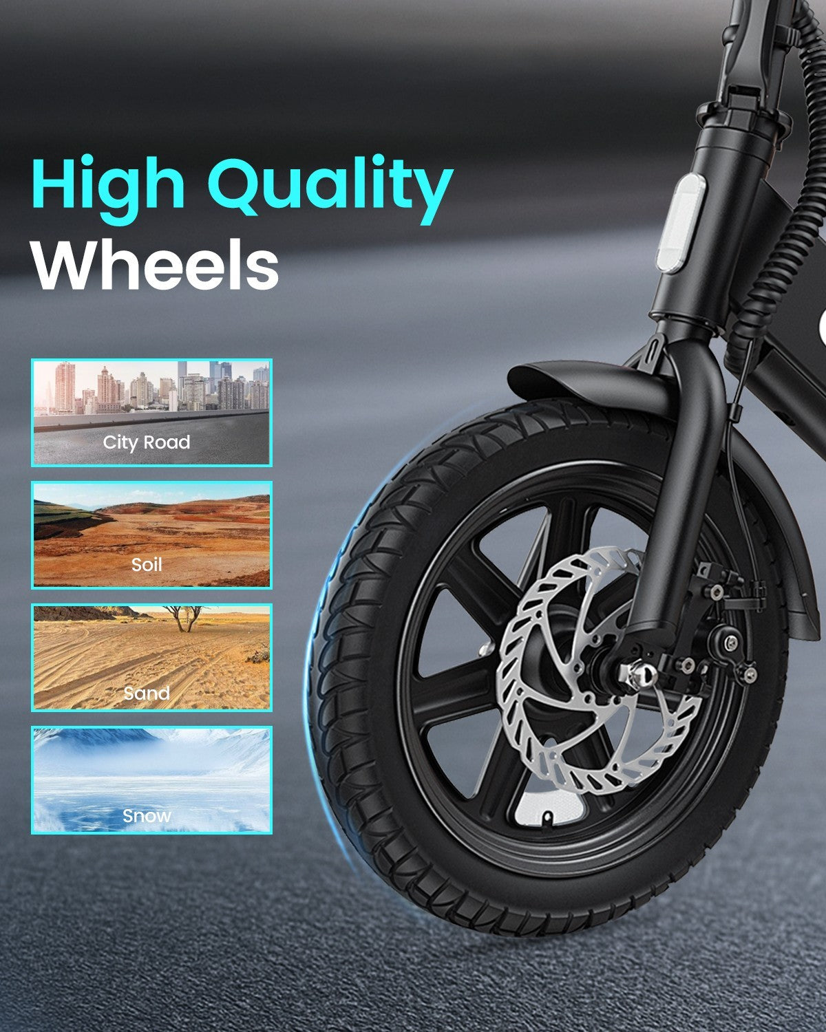 DYU 14" Folding Electric Bike for Adults Teens, 350W 36V/7.8AH, Commuter City🔥