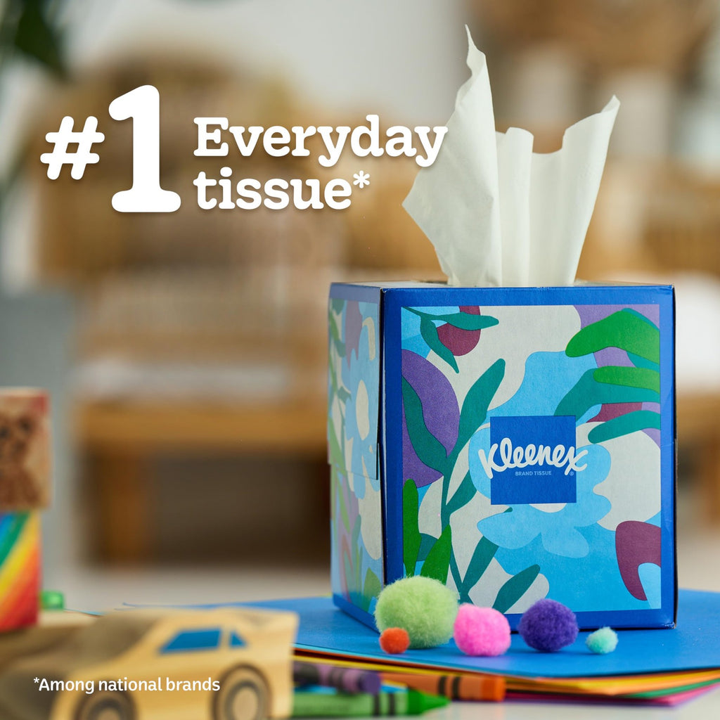 Kleenex Trusted Care Facial Tissues, 4 Cube Boxes, 70 Tissues per Box, 2-Ply ...