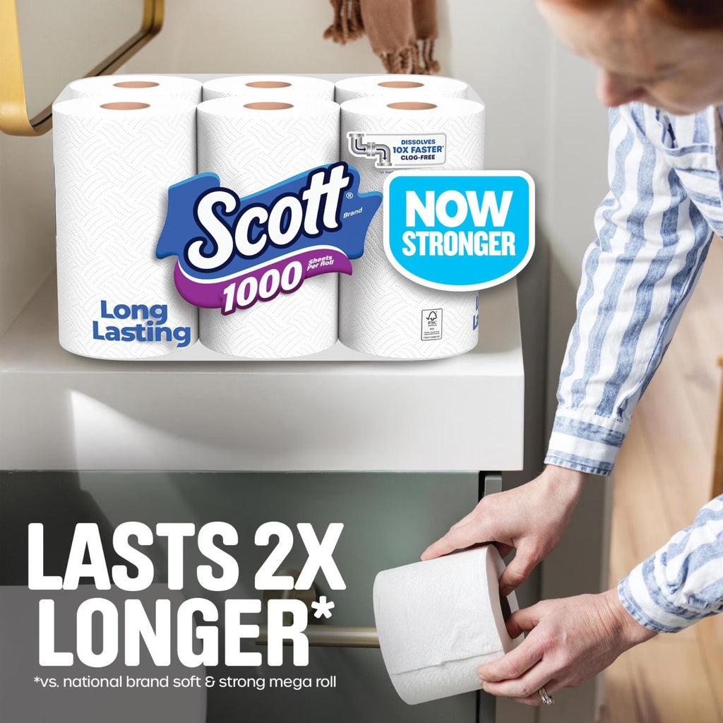 SALE! Scott 1000 Toilet Paper, 36 Rolls, 1000 Sheets Per Roll, Free Ship US