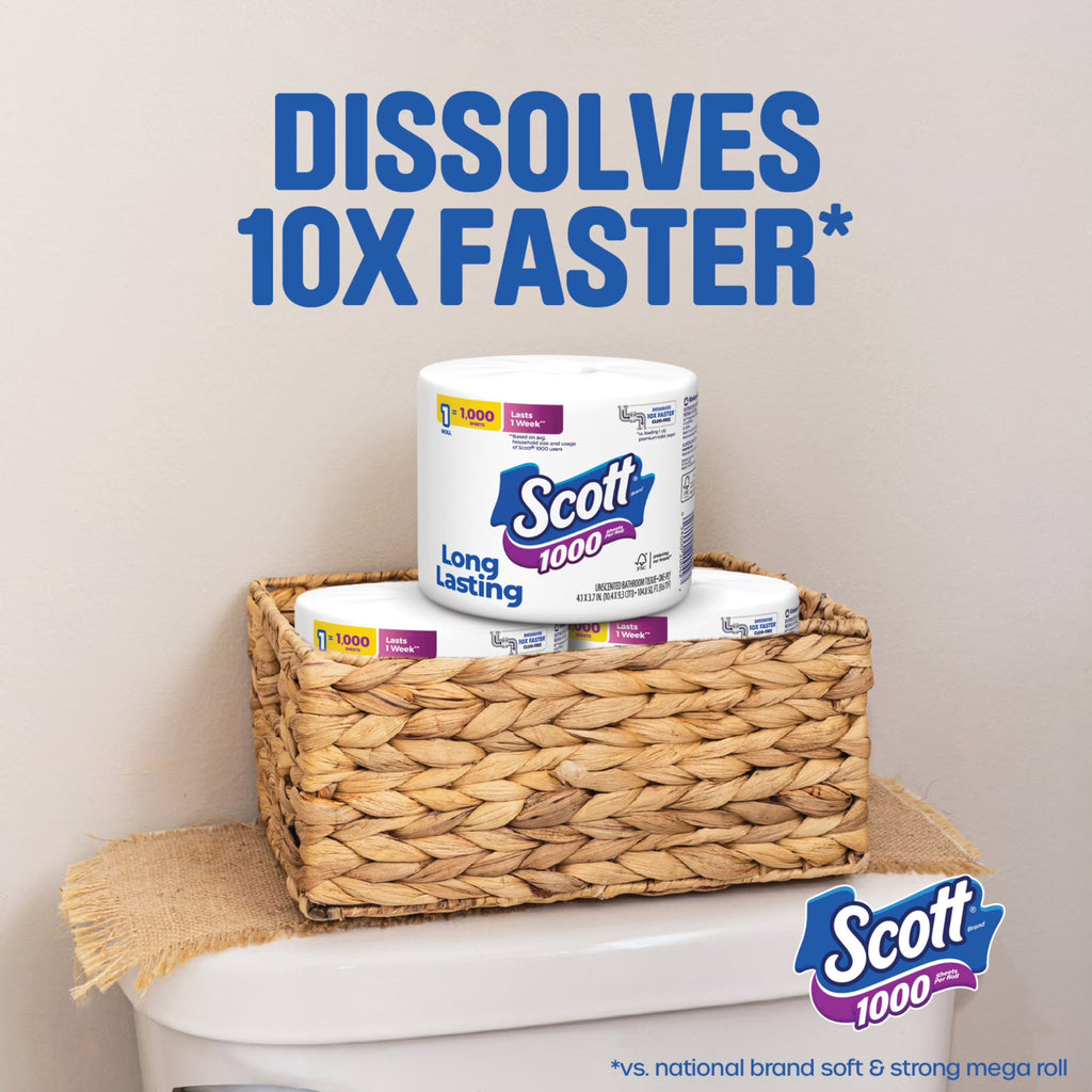 SALE! Scott 1000 Toilet Paper, 36 Rolls, 1000 Sheets Per Roll, Free Ship US